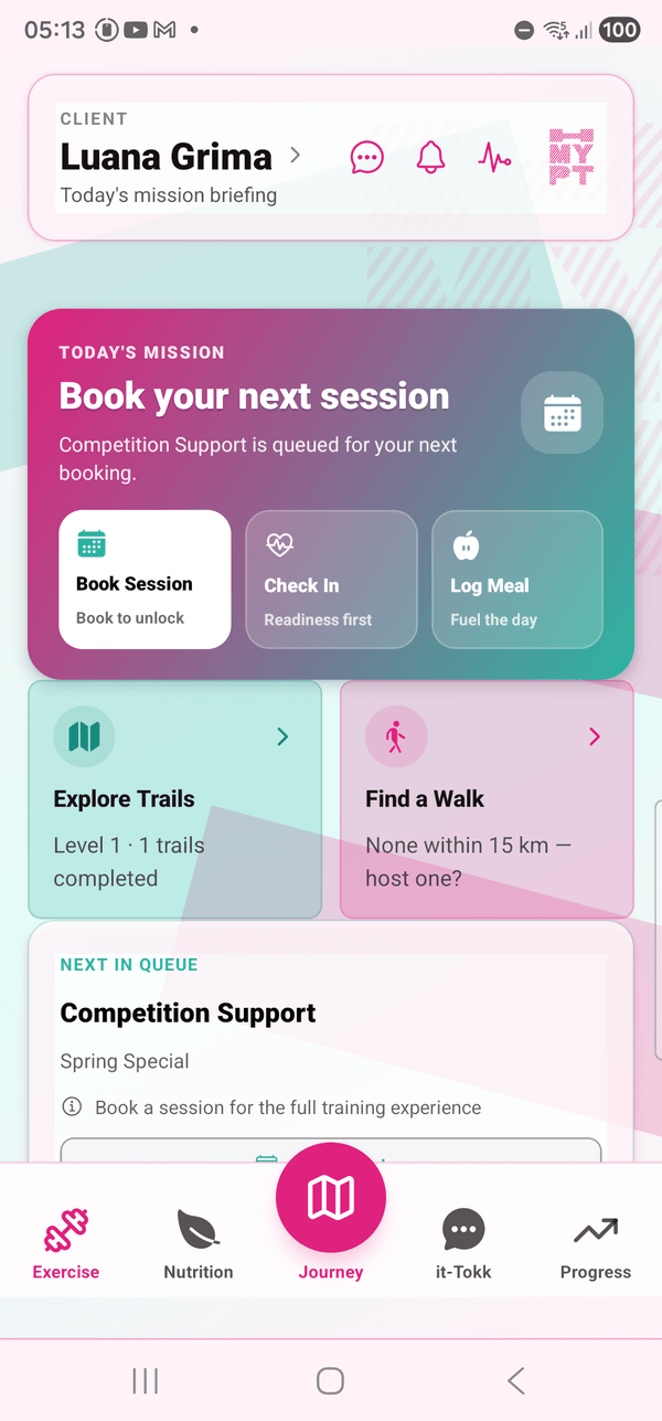 A diet built for you, not for everyone on the MyPT app
